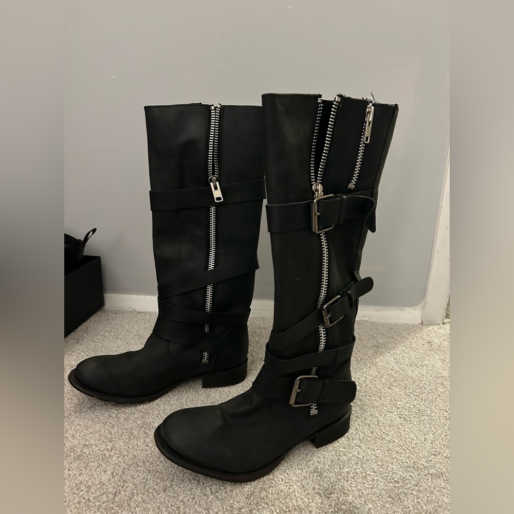 Dolce Vita Marlo Leather Moto Buckle Boot